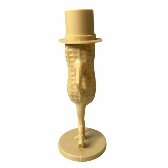 Vintage Planters Mr Peanut Coin Bank Hard Plastic Tan Beige Made in USA 9" Tall - Picture 2 of 7